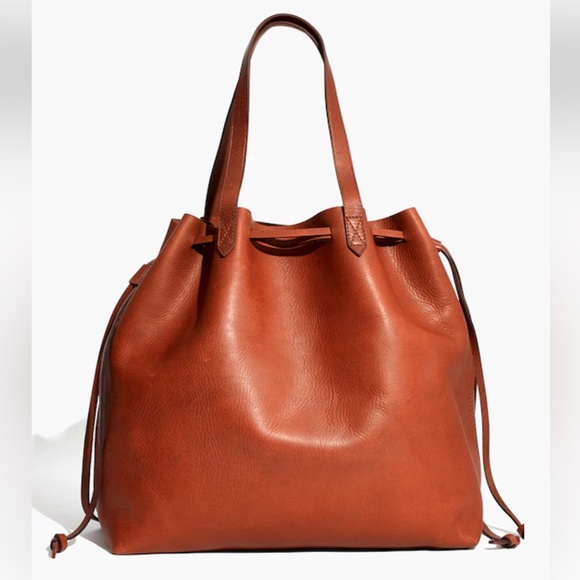 Madewell Leather Transport Drawstring Tote - Picture 1 of 12